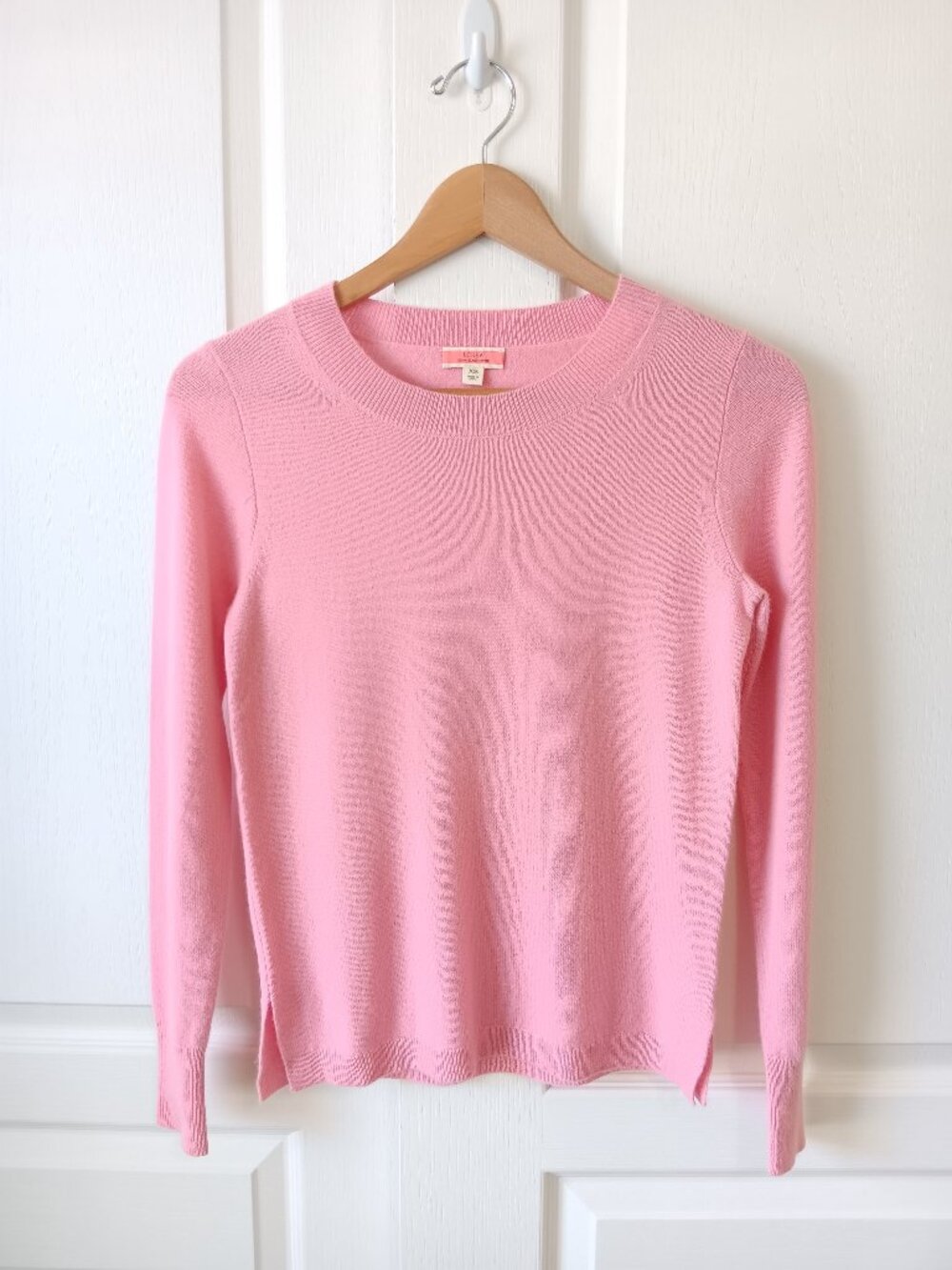 J. Crew Women's Pink Slim-Fit Crewneck Cashmere Sweater Size XS
